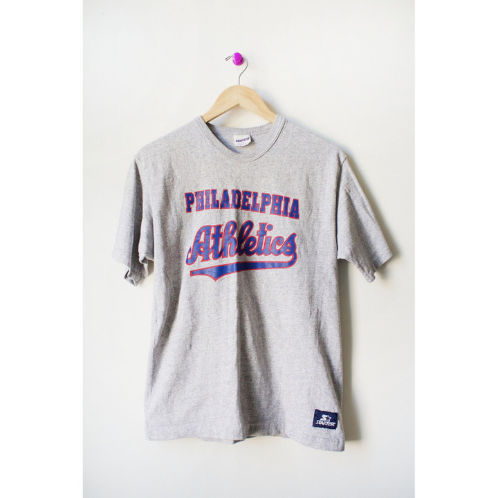 Vintage 80s Grey Philadelphia Athletics Short Sleeve Tee