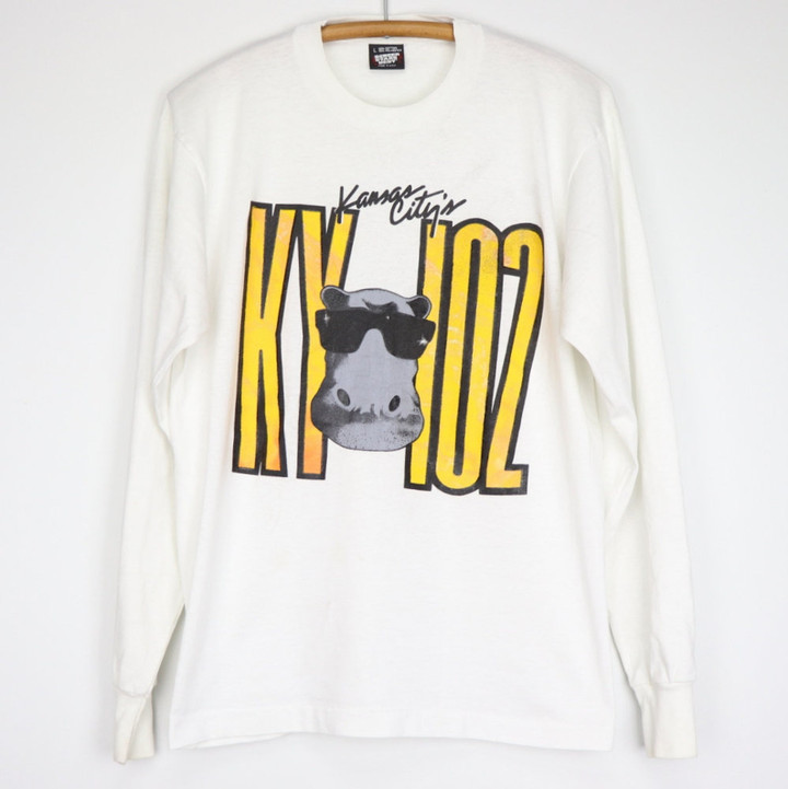 Vintage 1990s Ky102 Kansas City Hippo Shirt