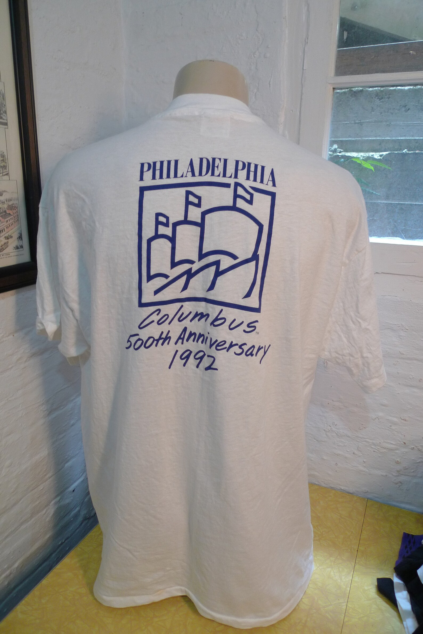 X 46 1992 Columbus 500th Anniversary Philadelphia Shirt Unworn