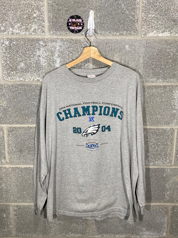 Vintage 2000s Philadelphia Eagles Nfc Champions Football Graphic Shirt
