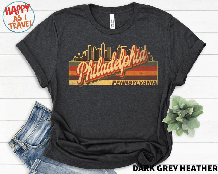Philadelphia Vintage Retro T shirt Gift Philadelphia Tourist Philadelphia Souvenir Shirt Philadelphia Hometown Pennsylvania State Shirt