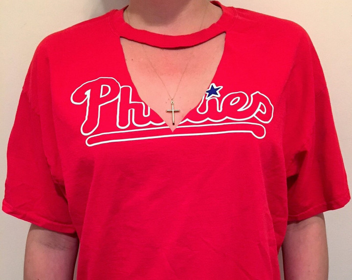 Philadelphia Phillies Laynce Nix Choker Neck T shirt   Super Soft   Go Phillies