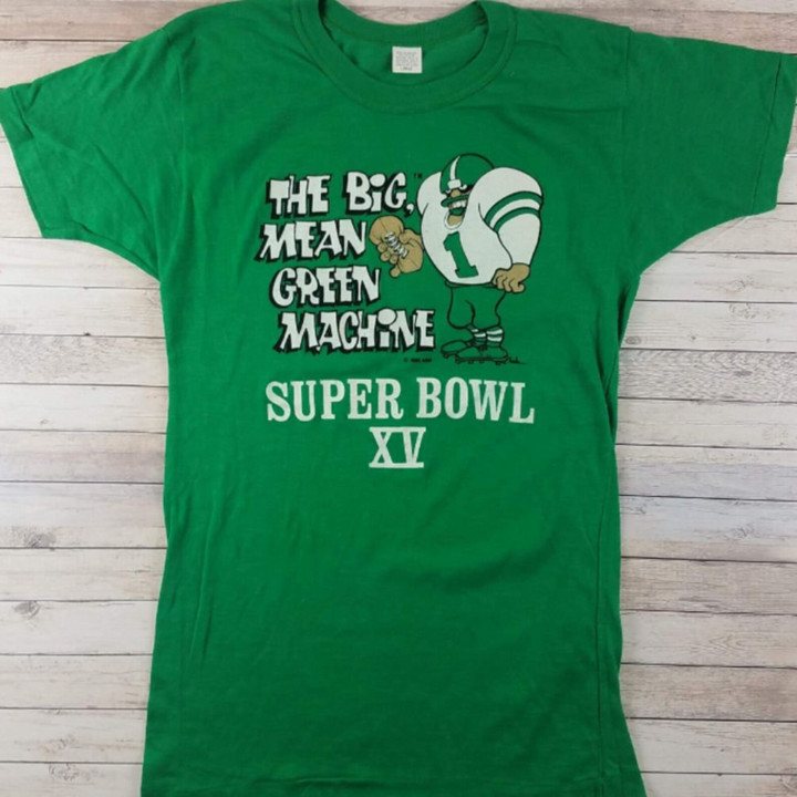 Vintage 1980 Philadelphia Eagles Super Bowl The Big Mean Green Machine T