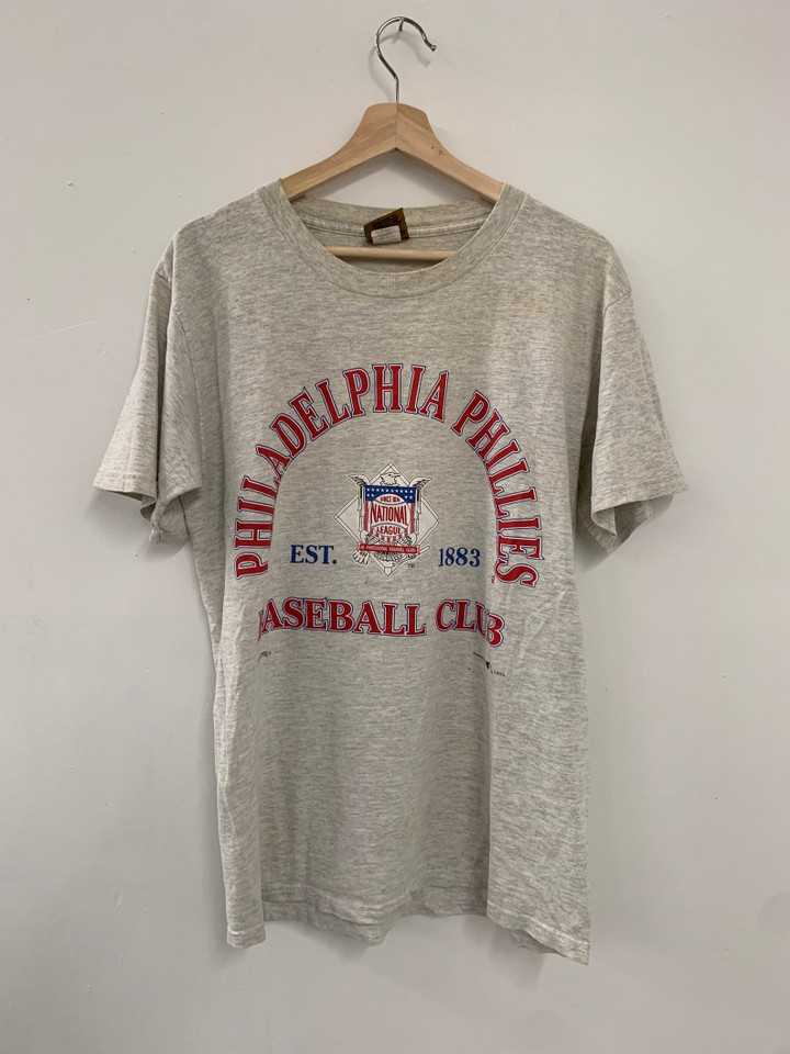 Vintage 90s Philadelphia Phillies 1993 Spellout T shirt By Nutmeg