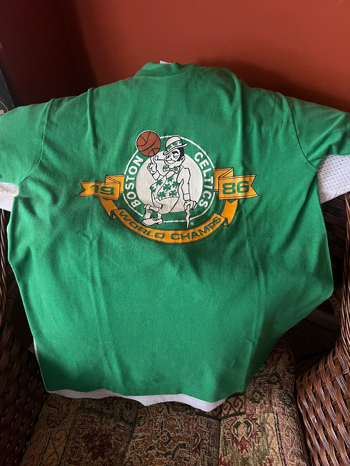 1986 Boston Celtic NBA Championship T-Shirt Reproduction