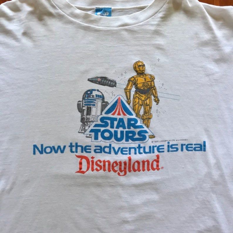 80s Disneyland Star Tours Star Wars Shirt Vintage Single Stitch 