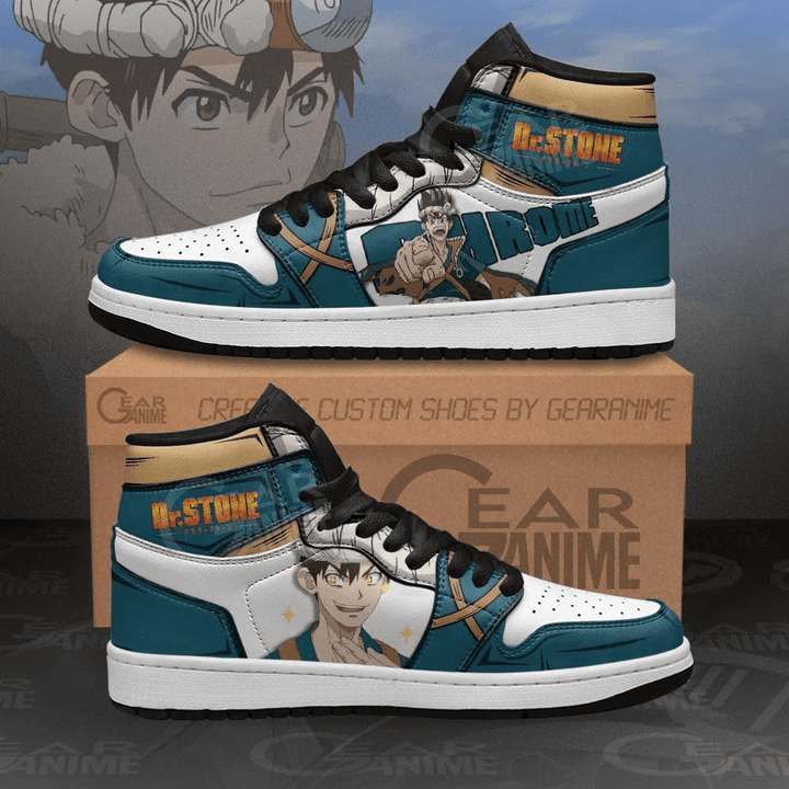 Chrome JD1s Sneakers Custom Anime Dr. Stone Shoes