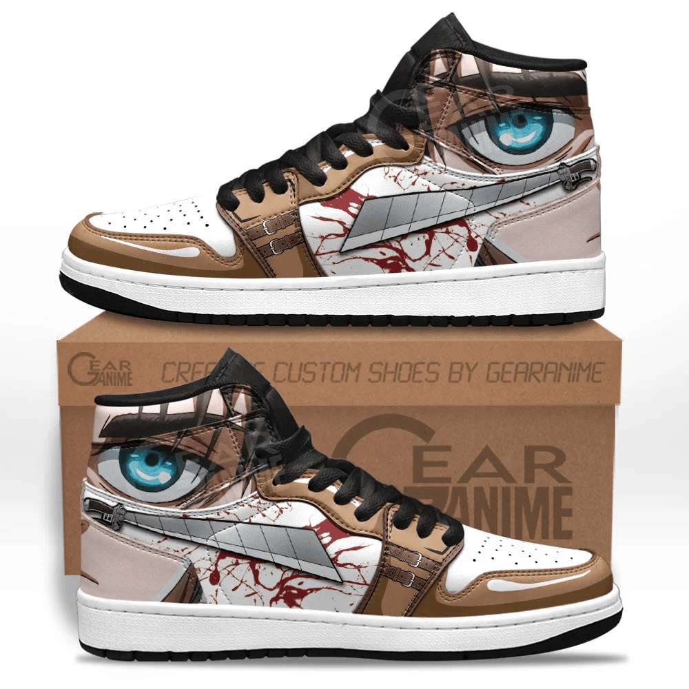 Eren Yeager JD1s Sneakers Attack On Titan Custom Anime Shoes