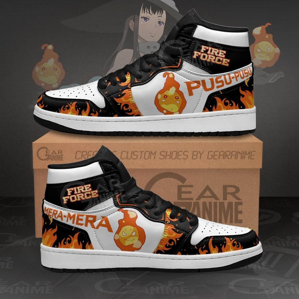 Fire Force Pusu Mera JD1s Sneakers Custom Anime Shoes