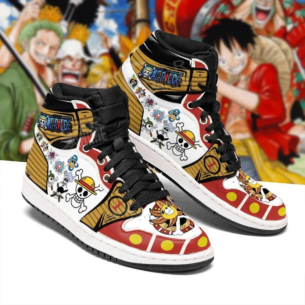 One Piece Straw Hat Pirates JD1s Sneakers Custom Jolly Rogers For Fans