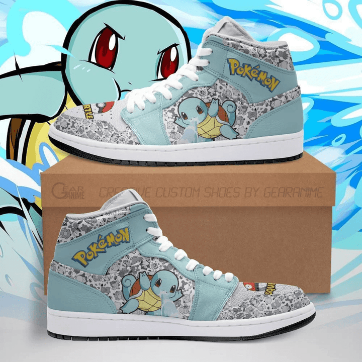 Squirtle JD1s Sneakers Custom Anime Pokemon Shoes
