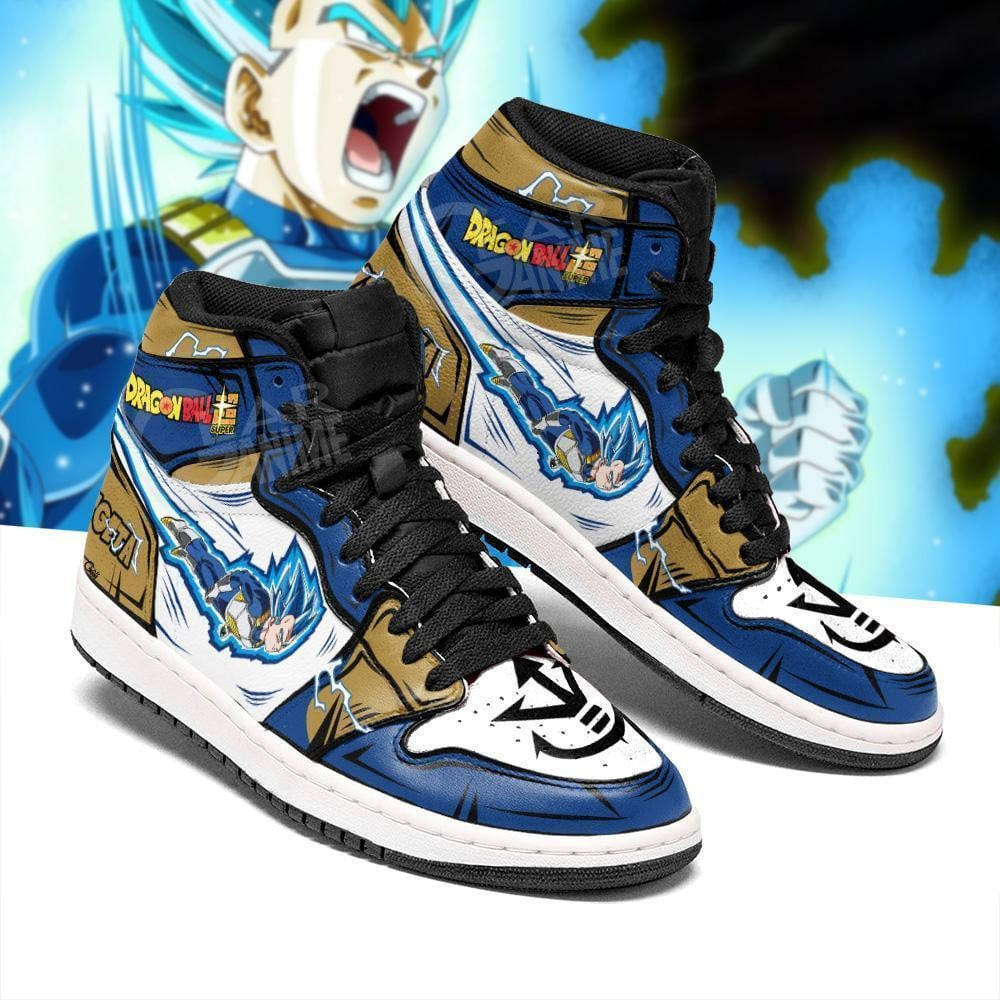 Vegeta Saiyan Blue J1s Sneakers Custom Dragon Ball Super Shoes