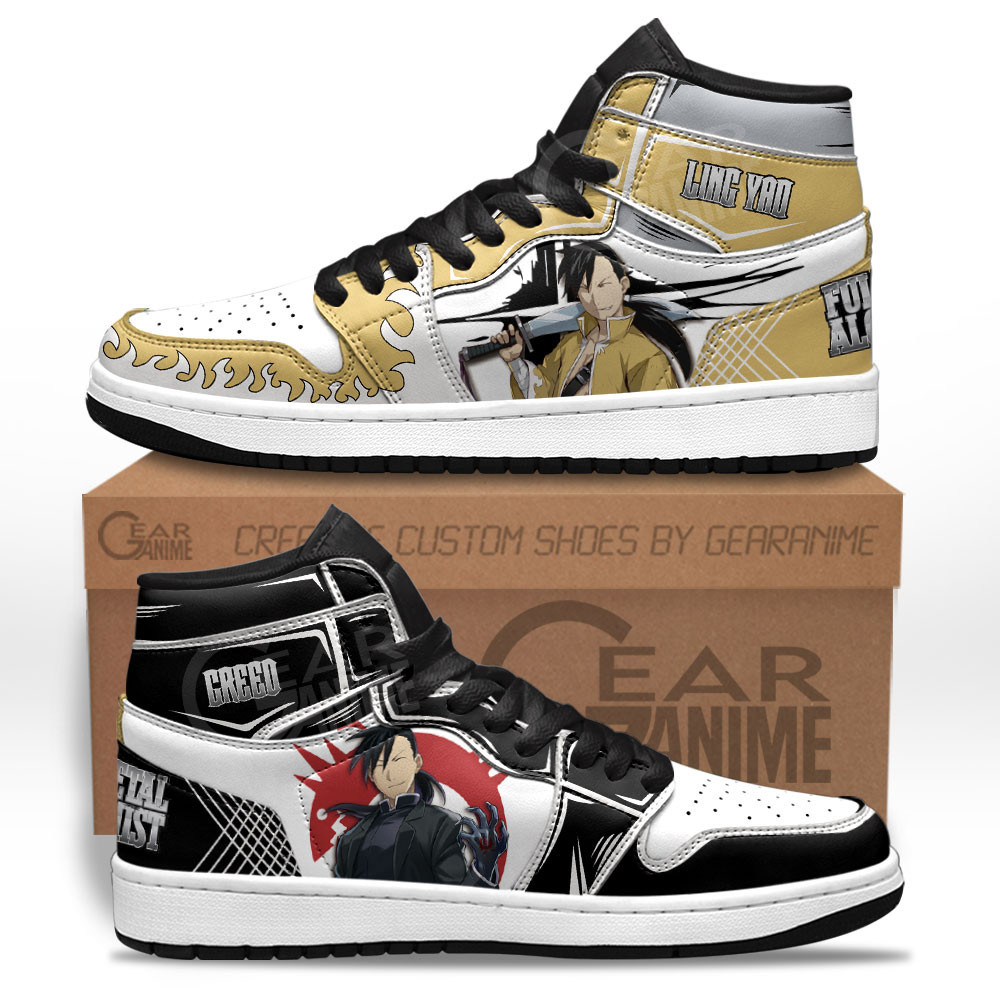 Greed and Ling Yao JD1s Sneakers Custom Fullmetal Alchemist Anime Shoes