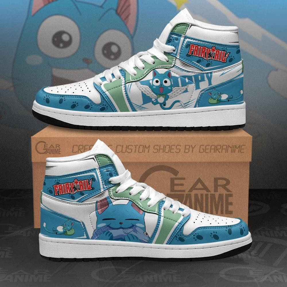 Fairy Tail Happy JD1s Sneakers Custom Anime Shoes