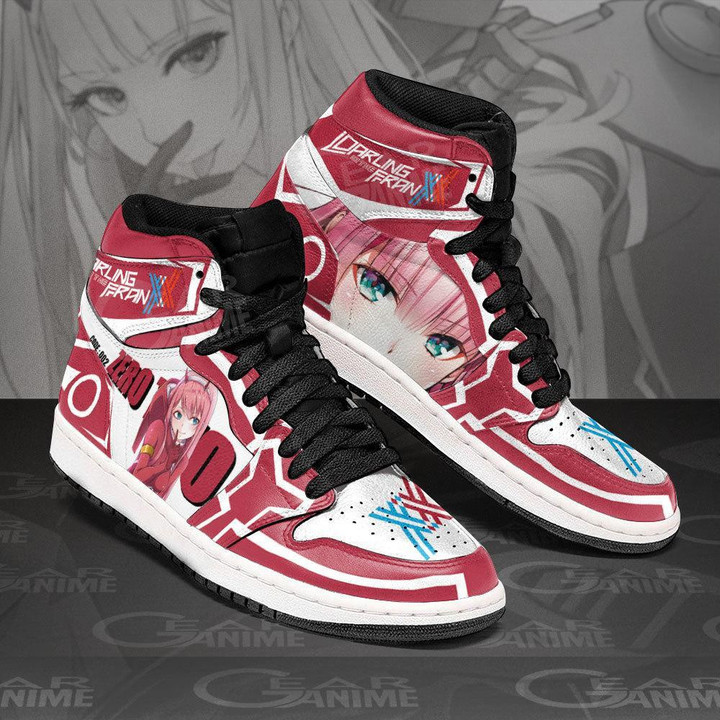 Zero Two Code 002 JD1s Sneakers Custom Darling In The Franxx Anime Shoes