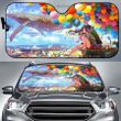Anime Girl Colorful Balloons Car Sunshade Anime Fan Gift Best Car Accessories