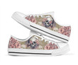 Floral Skull Low Top Running Shoes For Men, Women Shoes10882