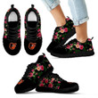 Vintage Floral Baltimore Orioles Sneakers Running Shoes For Men, Women Shoes8418