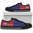 Montreal Canadiens Low Top Shoes Simple Design Vertical Stripes Shoes16143
