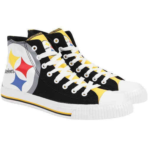 Pittsburgh Steelers Nfl High Top Big Logo Canvas For Fans Shoes Sport Sneakers