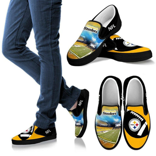 Pittsburgh Steelers Slip-On Slip On Shoes Proud Of Stadium Shoes16213