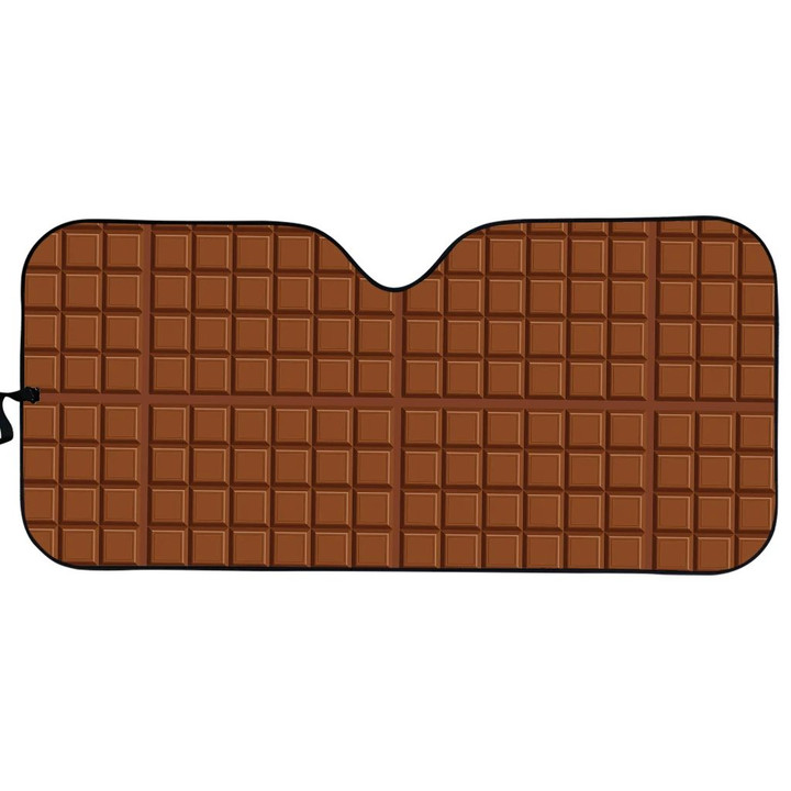 Chocolate Bar Pattern Print Car Sunshade