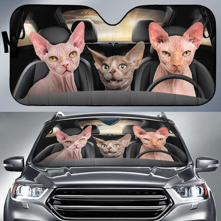 Sphynx Cat Auto Sunshade Car Sun Visor Funny