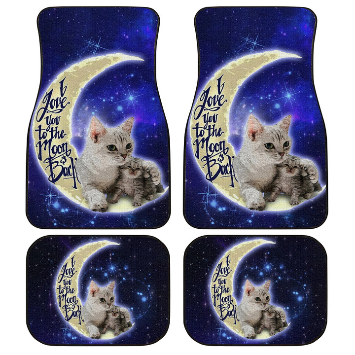 Cat Car Floor Mats Custom I Love You To The Moon And Back Car Accessories Meaningful Gifts Idea
