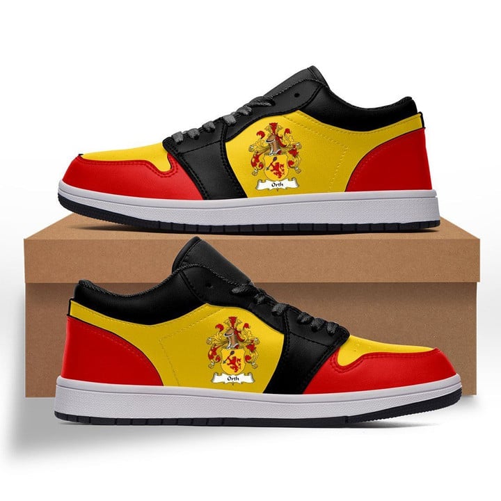 Orth Germany Flag Style Low Top Sneakers - German Family Crest A7
