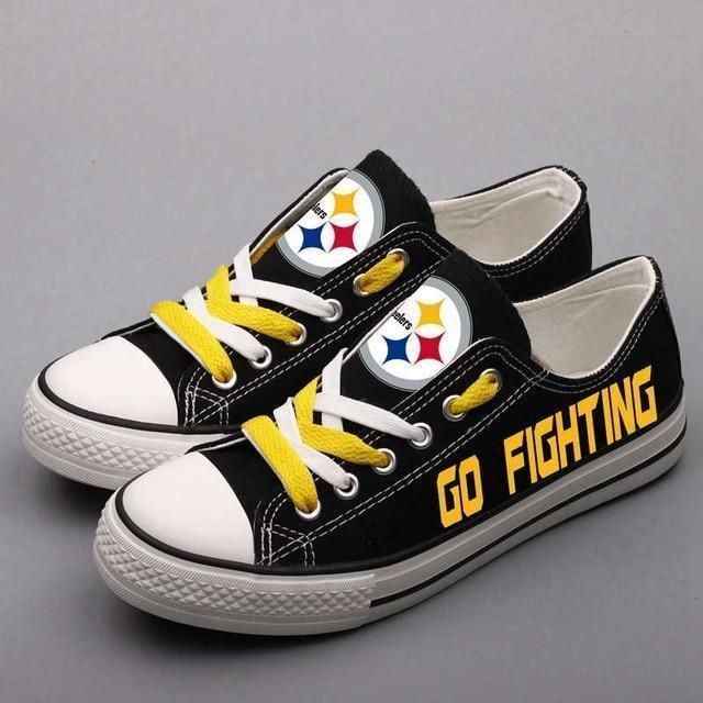 Women'S Pittsburgh Steelers Shoes Letter Glow In The Dark Shoes Lacessport