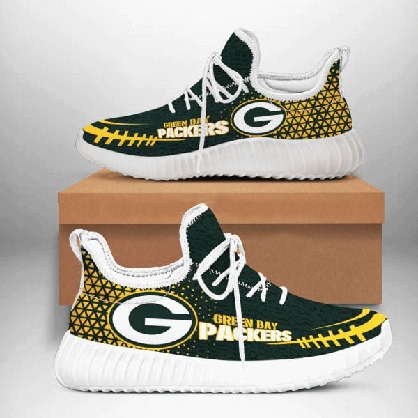 Nfl Green Bay Packers Teams Football Big Logo Shoes White 5 Shoes Fan Gift Idea Running Walking Shoes Reze Sneakers Tl97