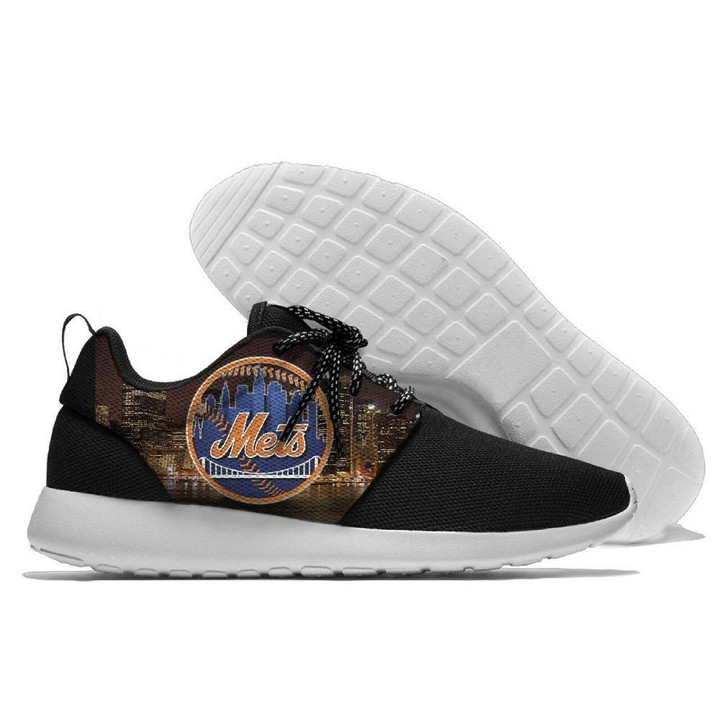 New York Mets Lightweight Sneakers, Mets Running Shoes, Mlb New York Mets Shoes Shoes16419