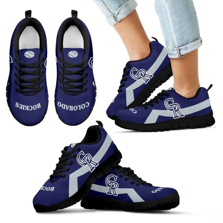 Colorado Rockies Sneakers Line Logo Running Shoes For Men, Women Shoes11993