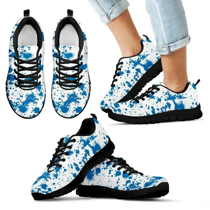 Splatters Watercolor Detroit Lions Sneakers Running Shoes For Men, Women Shoes6997