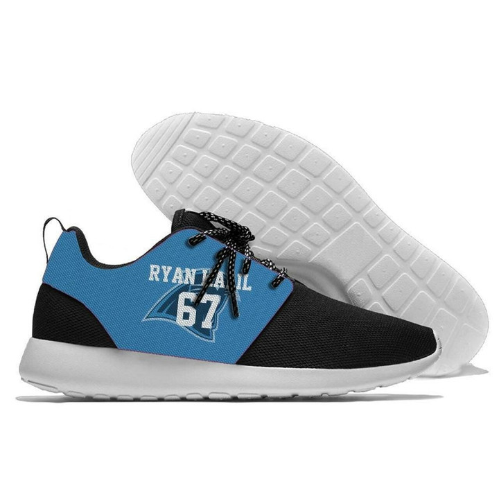 Mens And Womens Carolina Panthers Lightweight Sneakers, Panthers Running Shoes Shoes16754