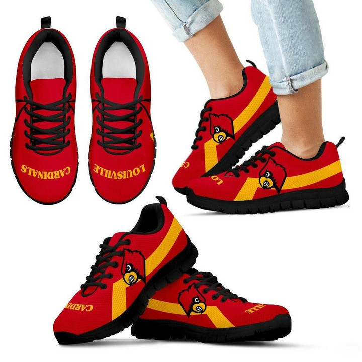 Louisville Cardinals Sneakers Line Logo Running Shoes For Men, Women Shoes11908