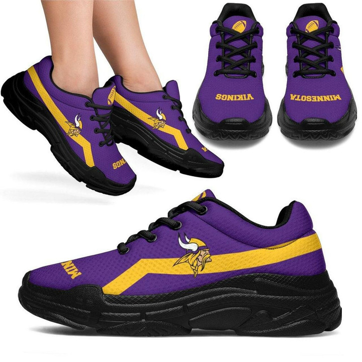 Minnesota Vikings Sneakers With Line Shoes Edition Chunky Sneaker Running Shoes For Men, Women Shoes15792