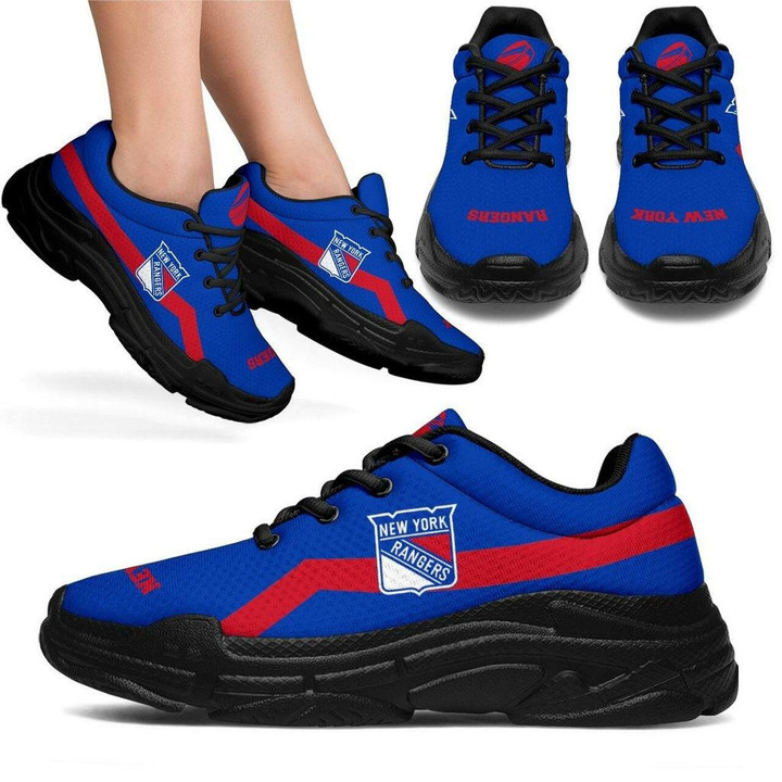 New York Rangers Sneakers With Line Shoes Edition Chunky Sneaker Running Shoes For Men, Women Shoes15760