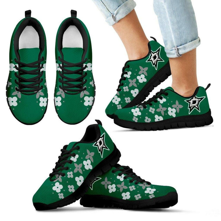 Flowers Pattern Dallas Stars Sneakers Running Shoes For Men, Women Shoes7522