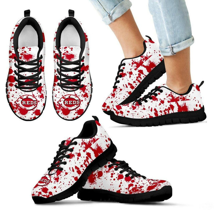 Splatters Watercolor Cincinnati Reds Sneakers Running Shoes For Men, Women Shoes8242