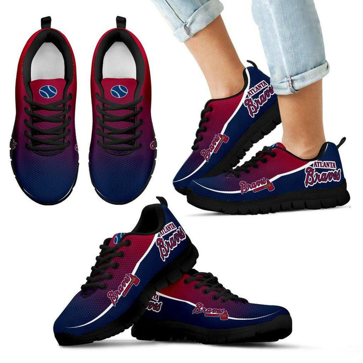 Atlanta Braves Sneakers Colorful Passion Running Shoes For Men, Women Shoes12691