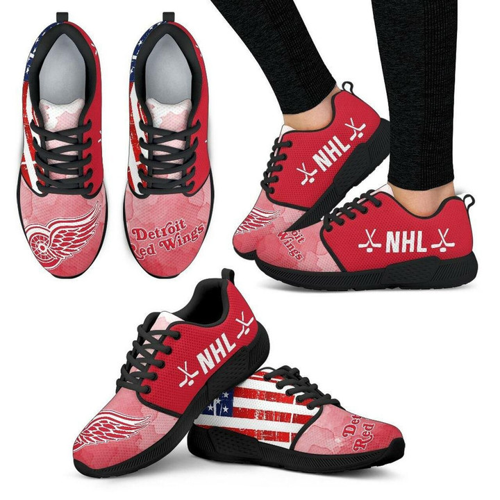 Detroit Red Wings Sneakers Simple Fashion Shoes Athletic Sneaker Running Shoes For Men, Women Shoes14940