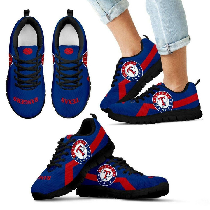 Texas Rangers Sneakers Line Logo Running Shoes For Men, Women Shoes11964