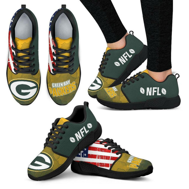 Green Bay Packers Sneakers Simple Fashion Shoes Athletic Sneaker Running Shoes For Men, Women Shoes14968