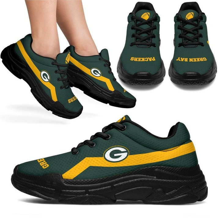 Green Bay Packers Sneakers With Line Shoes Edition Chunky Sneaker Running Shoes For Men, Women Shoes15800
