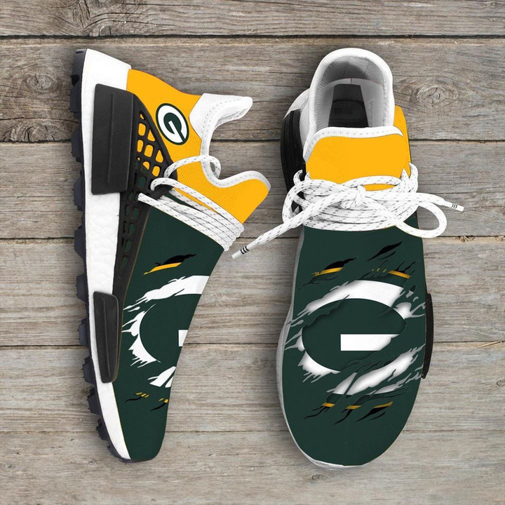 Green Bay Packers Nfl Nmd Human Race Shoes Sport Shoes
