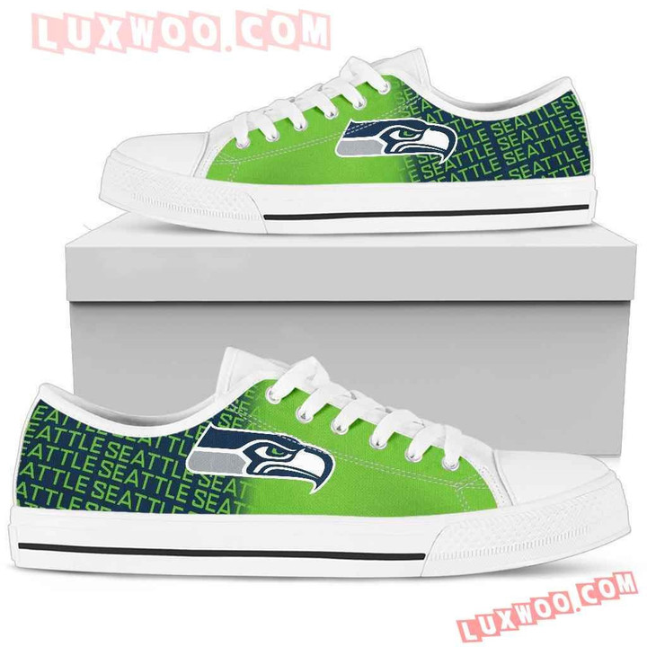 Nfl Seattle Seahawks Low Top Shoes Sneaker Sport V2