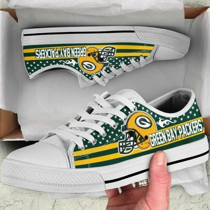 Green Bay Packers Nfl Football Low Top Logo Shoes For Women, Shoes For Men Custom Shoes Shoes20953