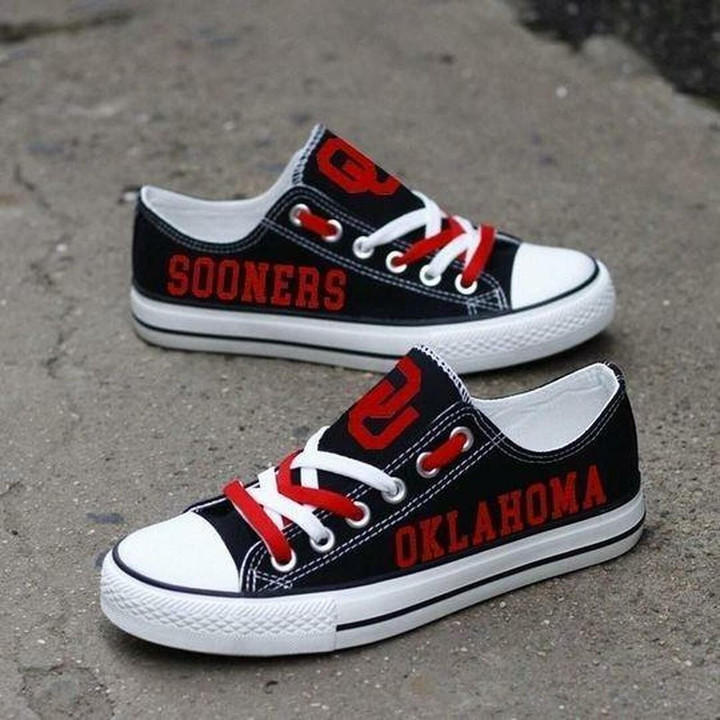 Oklahoma Sooners Ncaa Low Top Logo Shoes For Women, Shoes For Men Custom Shoes Shoes22056