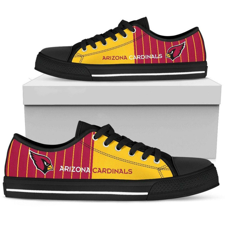 Arizona Cardinals Low Top Shoes Simple Design Vertical Stripes Shoes16184